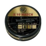 RWS R-10 Match 0.177-Cal (4.5 mm) Rifle Premium Match Pellets 4.50 | Flat Head | 8.2 Grains