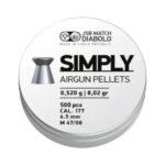 JSB MATCH DIABOLO SIMPLY FLAT HEAD AIRGUN PELLETS .177CAL | 8.26 GRAIN | 500 PCS